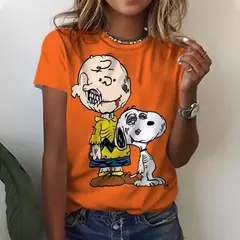 Camiseta de manga curta feminina, tops casuais para senhoras, roupas femininas H - Show Drop