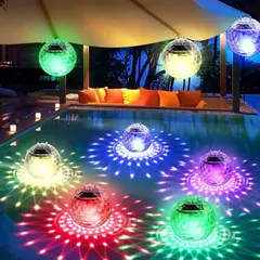 Luzes flutuantes solares para piscina, à prova d&#39;água, led, energia solar, na internet