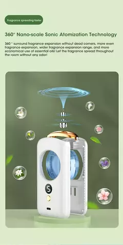Difusor de mesa portátil, máquina de aromaterapia, purificador de ar inteligen - loja online