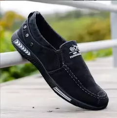 Xihaha verão lona sapatos masculinos deslizamento-em respirável homem sapatos - loja online
