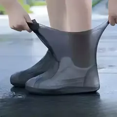 Casaco reutilizável sapatos de caminhada dia chuvoso leve grosso resistente ao - Show Drop