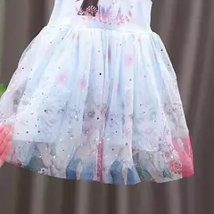 Disney 2025 novas meninas vestido mangas voadoras crianças roupas de festa - Show Drop