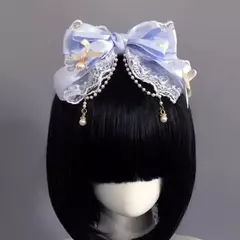Lolita arco laço grampo de cabelo headpiece cosplay headwear feminino acessóri - loja online