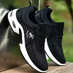 Moda Almofada de Ar dos homens Running Shoes Tamanho Grande 38-47 Sneakers Respi - Show Drop