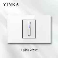 Yink branco teclas de piano universal interruptor de luz parede painel de vidro - loja online