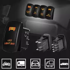 Imagem do Barra de luz LED para carro e barco Carling, Amber Rocker Switch, momentâneo, t