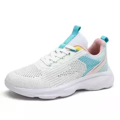 35-40 aumenta a altura das mulheres primavera verão sapatos andando tênis azul - comprar online