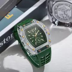 Imagem do Moda feminina relógios casuais pulseira de silicone analógico relógio de quartz