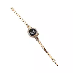 Relógio de pulso em aço inoxidável de luxo para mulheres, relógios de ouro - comprar online