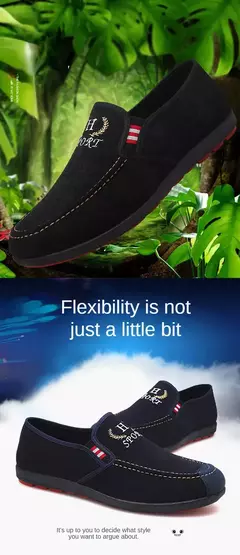 Moda deslizamento-em sapatos de lona masculinos respirável leve confortável sa - comprar online