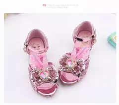 Disney meninas congeladas 2 elsa princesa sapatos meninas sapatos de cristal cri na internet