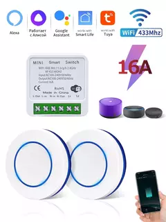 Disjuntor wi-fi tuya smart home app telefone controle de voz interruptor remoto