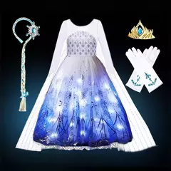 Imagem do Disney vestido led light up elsa espírito traje meninas congelado role play nev