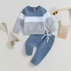 Conjunto de moletom e calças de manga comprida de bebê menino, pulôver infant - comprar online