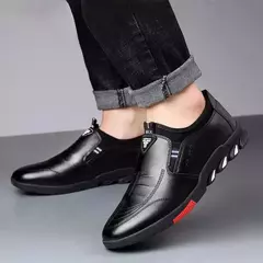 Sapatos de couro masculinos sapatos casuais de negócios solas macias mocassins na internet