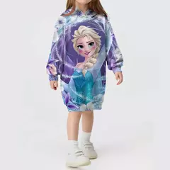 Novas meninas camisola vestido dos desenhos animados festa jogar disney sereia i