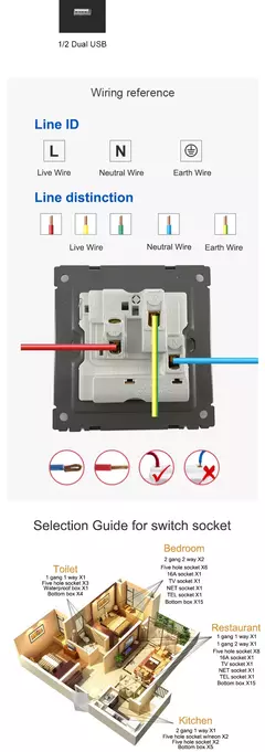 Yink branco teclas de piano universal interruptor de luz parede painel de vidro - loja online