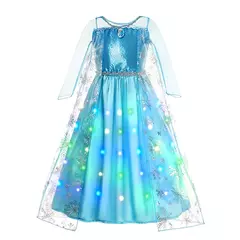 Led light up esa vestidos para meninas crianças cosplay roupas de festa crianç - comprar online