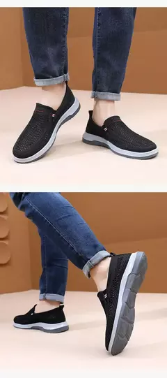 Tênis respirável de malha casual masculino, tênis de verão, sapato esportivo - Show Drop