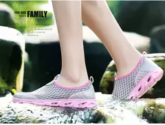 Imagem do Moda Sapatos Casuais Leve Verão Respirável Homens Sapatos Ao Ar Livre Confortável Mulheres Calçado Masculino Senhoras Caminhada Sapatos 36-45
