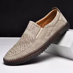 Botas de couro artesanais para homens, sapatos de grife casual, macio, andando, na internet