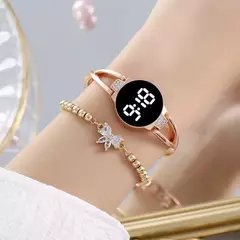 Imagem do Relógio de moda led para mulheres tela sensível ao toque senhoras tempo banda