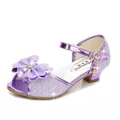 Moda meninas sapatos de salto alto crianças sapatos de couro para meninas princ - comprar online