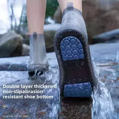 Casaco reutilizável sapatos de caminhada dia chuvoso leve grosso resistente ao