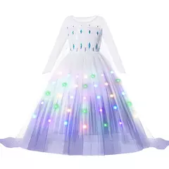 Led light up esa vestidos para meninas crianças cosplay roupas de festa crianç - comprar online
