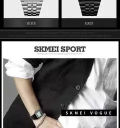Imagem do SKMEI-Relógio Digital Masculino Impermeável, 1338, Relógio Despertador, 3Bar,