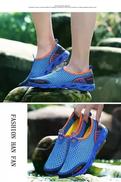 Moda Sapatos Casuais Leve Verão Respirável Homens Sapatos Ao Ar Livre Confortável Mulheres Calçado Masculino Senhoras Caminhada Sapatos 36-45 - comprar online