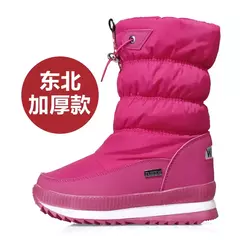 Botas de neve femininas de pelúcia à prova de água plataforma alta botas muito confortaveis - Show Drop