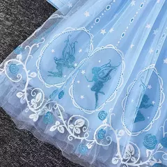 2024 novo 2-9y vestido de princesa disny meninas vestido primavera veraõ crianças - comprar online