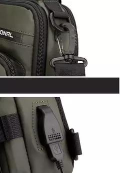 Homens de náilon mochila peito pacote ombro com porta carregamento usb viagem m na internet
