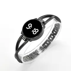 Relógio de moda led para mulheres tela sensível ao toque senhoras tempo banda - comprar online