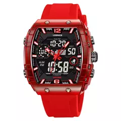 Loqnce 98003 masculino montre homme hora esporte relógios digital duplo tempo c - Show Drop