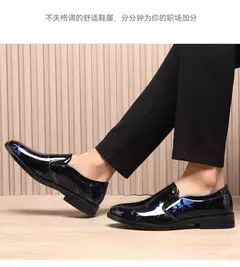 2024 novos sapatos de couro para homens padrão floral sapatos formais masculino - comprar online