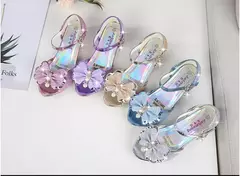 Moda meninas sapatos de salto alto crianças sapatos de couro para meninas princ - comprar online