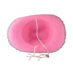 Imagem do Chapéus de cowboy rosa para mulheres, meninas, aba larga, chapéus ocidentais,