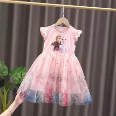 2024 novo unicórnio verão vestidos de princesa manga voadora crianças vestido - comprar online