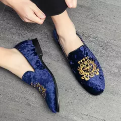 Mocassins de luxo masculinos mocassins pretos, sapatos para dirigir, conversas c - Show Drop