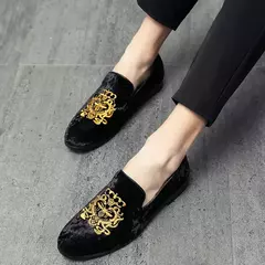 Mocassins de luxo masculinos mocassins pretos, sapatos para dirigir, conversas c na internet