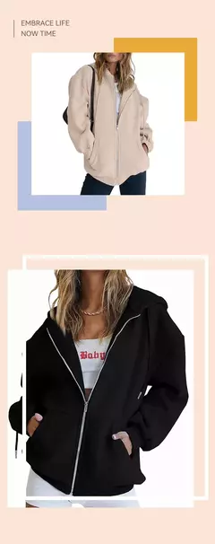 Harajuku moda sólida feminina zíper solto pulôver 2024 streetwear y2k feminin