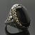 Anel Obsidiana Prata 925 - Daily Imports
