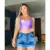 Short Jeans Feminino com Lycra Cintura Alta Modelo Marquezine Blogueira Oferta Imperdível - loja online