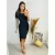 Vestido Midi Canelado Manga Curta De Amarração Na Cintura - comprar online