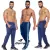 Calça masculina para atividade física em academia e corrida com cordão listras na lateral e bolso com zíper - comprar online