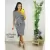 Imagem do Vestido Midi Canelado Manga Curta De Amarração Na Cintura