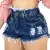 Short Jeans Feminino Cintura Alta Destroyed