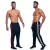 Calça masculina para atividade física em academia e corrida com cordão listras na lateral e bolso com zíper
